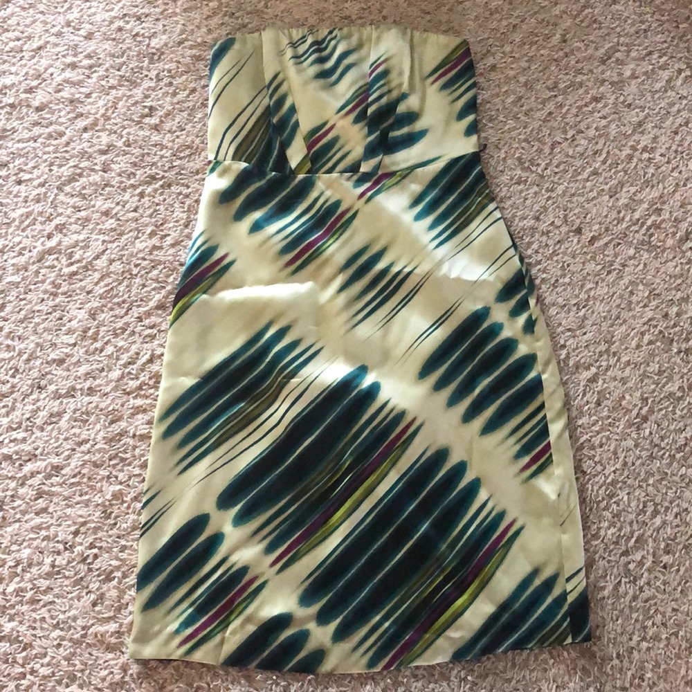 Strapless satin dress
